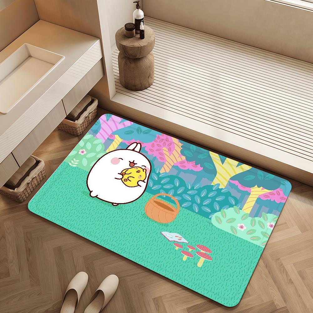 Door Mat Bedside Entrance Kawaii M-Molang Bath Floor Decoration Cute Cartoon Corridor Door Mat Carpet Living Room Balcony