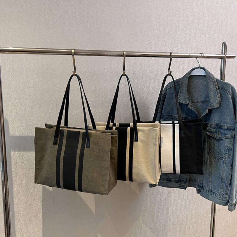 Proste płócienne paski dekoracyjne torebki wiaderkowe damskie górny uchwyt torba typu tote duża pojemność swobodne torby na ramię crossbody