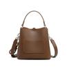 Bucket Bag Women's New Leather Women's Bag Autumn and Winter Large Capacity Shoulder Portable Messenger Bag Luggage