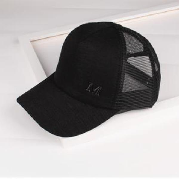 Hat Women's Spring Summer Versatile M Letter Label Cap Back Net Fashion Sunshade Sunscreen Cap Baseball Cap Tide