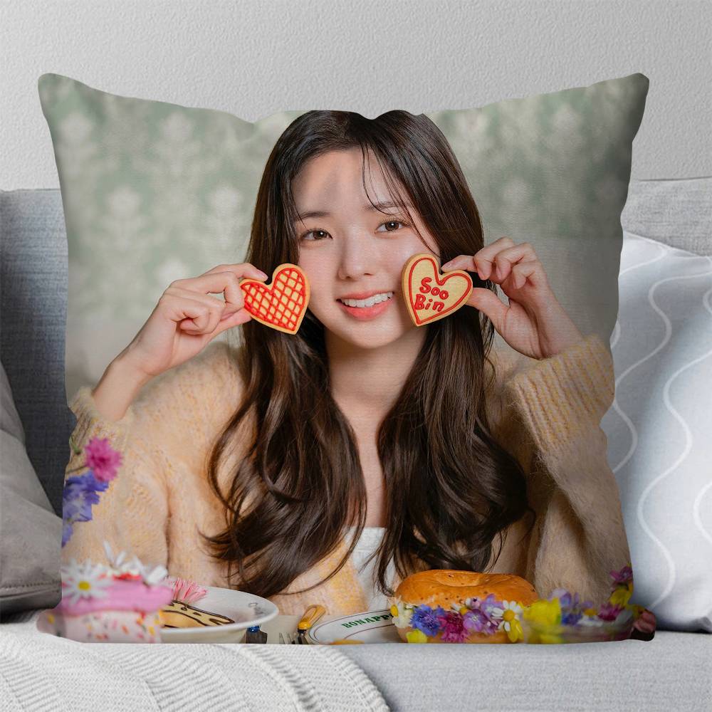 Korean Celebrity SSOOBIN CHAE Pillow Case Fashion Square Pillowcase Bedroom Sofa Room Ins Decoration Leisure