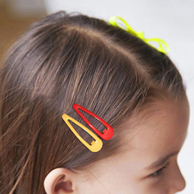 20Pcs 5cm Children Snap Barrette Baking Paint Macaron BB Hair Clip Princess Birthday Hair Styling