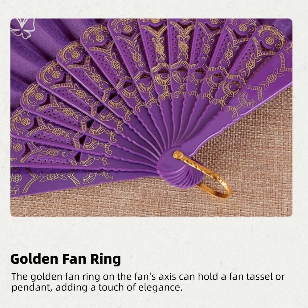 Handheld Chinese Style Folding Fan Lace Dance Fan Photography Props Hand Fans  Art Fans