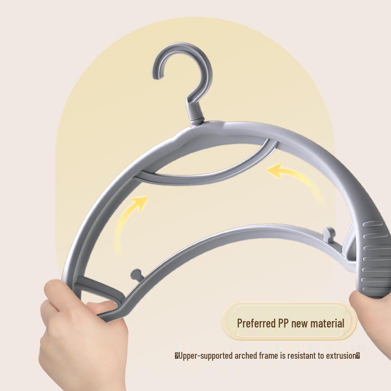 Rotatable Anti-Slip Wide Shoulder Clothes Hanger with No-Trace Design
