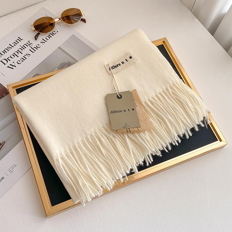 45 Color Winter Scarf For Women Long Warm Cashmere Scarves Hijab Solid Lady Shawl Wrap Female Pashmina Bandana Head Stole