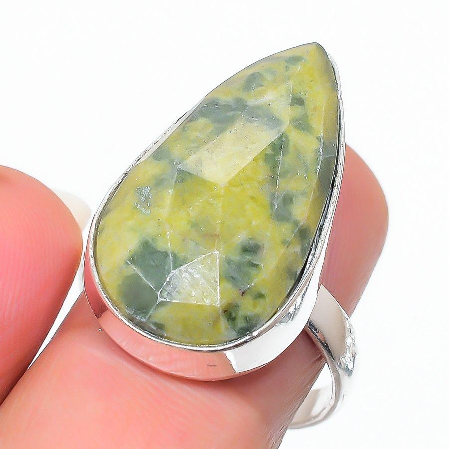 

Natural Gogunjula Jasper Gemstone 925 Sterling Silver Gift Ring Size 8 F5n52