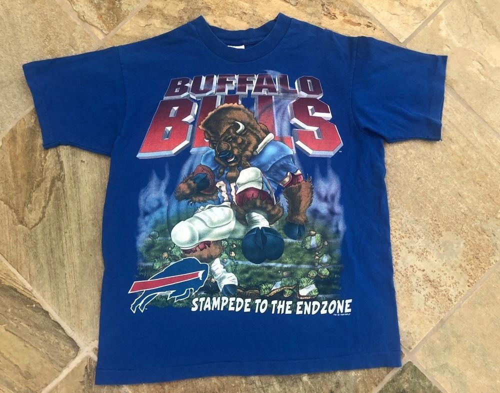 Vtg Buffalo Bills 90s NFL Football Team Blue Short Sleeve  Reprint Unisex T-Shirt S