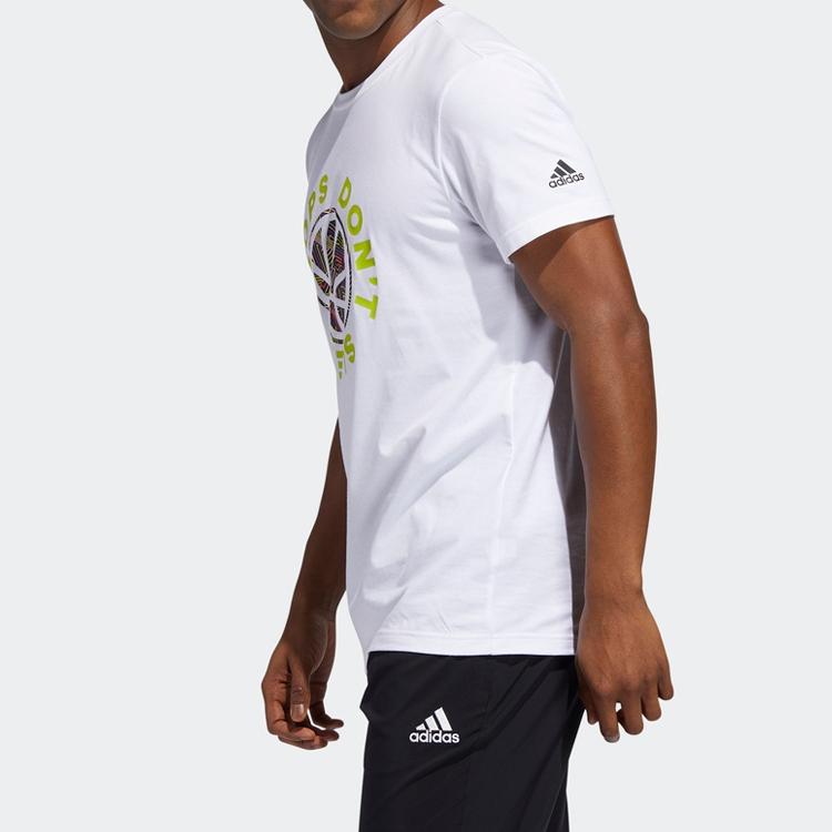 adidas Summer Hoops Short Sleeve T-shirt Men Tops White GK1711