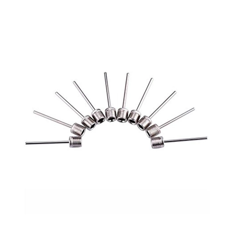 10pcs Sport Ball Inflating Pump Needle For Football Basketball Soccer Inflatable Air Valve Adaptor Stainless Steel Pump Pin