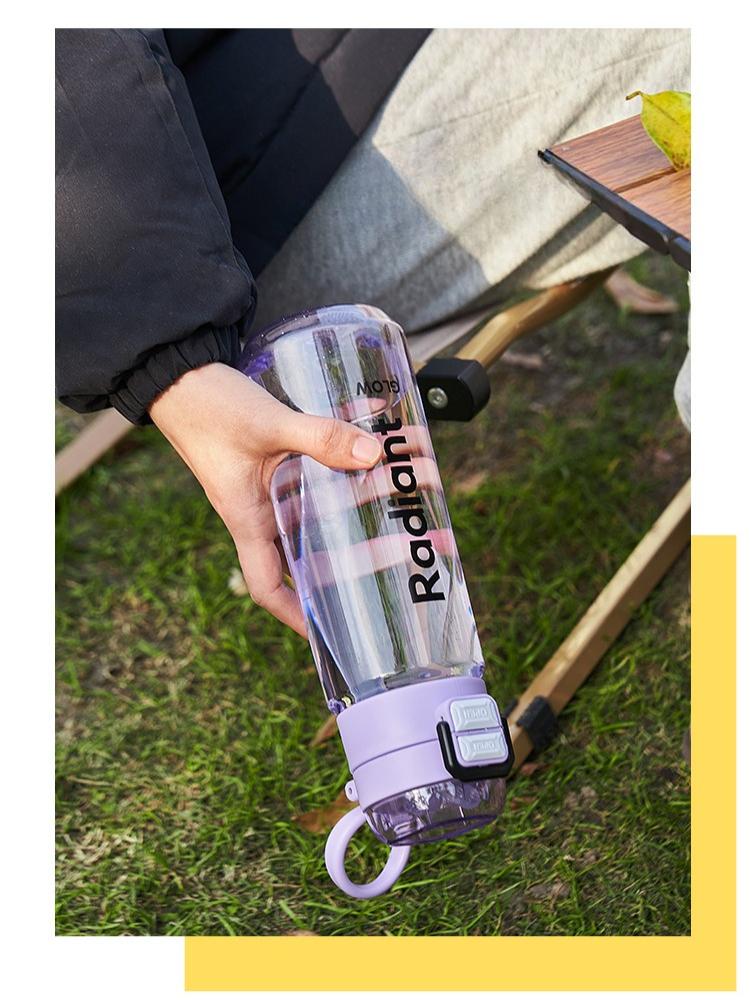 550ml Plastic Water Bottle Sports Water Cup with Straw Portable Drop Resistant Drinkware BAP Free Transparent Water Kettle