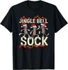 Jingle Bell Sock Funny Sock Monkey Christmas T-Shirt