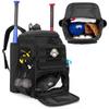 DSLEAF Baseball Backpack with 2 Bat Sleeves, Holds 4 Bats