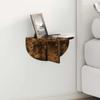 Wall Shelf Smoked Oak 38 x 19 x 19 cm Wood Based Material