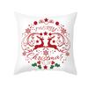 Wish Christmas Pillow Cover Peach Skin Printed Waterproof Cushion Cover Home Supplies Pillow Cover