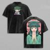 Anime The Apothecary Diaries Washed Cotton T-shirt Men Women Short Sleeve Vintage Tee Summer Loose Casual Cotton T Shirts