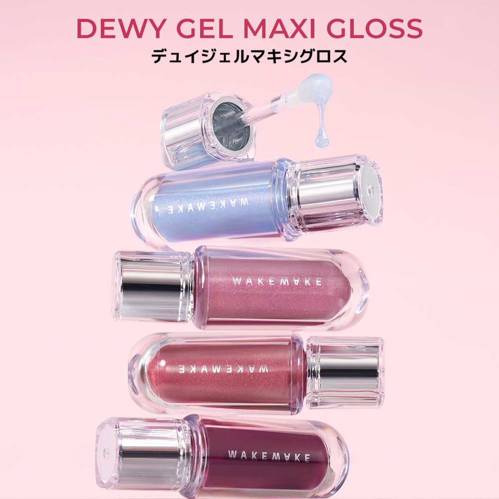 Dewy Gel Maxi Gloss Settle Olive Young Korean Cosmetics Lip Gloss Lipstick Glossy Shine [wakemake] (11 Rose, 3.8g)