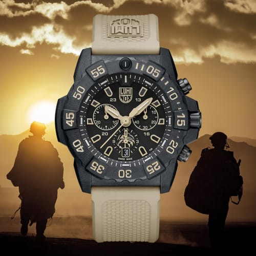 Liberta Diving Watch Luminox Navy Seal Chronograph 3580 Series Ref.3590.NSF.SET Men's Beige