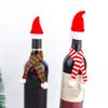 8Pcs Christmas Miniature Santa Scarf Stuffed Bear Multifunctional Xmas Decoration for Wine Bottles Pets Crafts