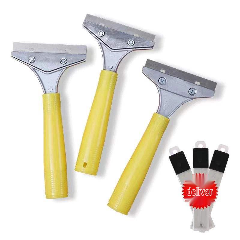 Telescopic Glass Wall and Floor Scraper with Blade for Seam Cleaning and Degumming