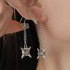 Gothic Y2K Spiked Ball Drop Earrings Grunge Aesthetic Morning Star Rivet Hoop Earrings For Women Men Punk Rock Jewelry