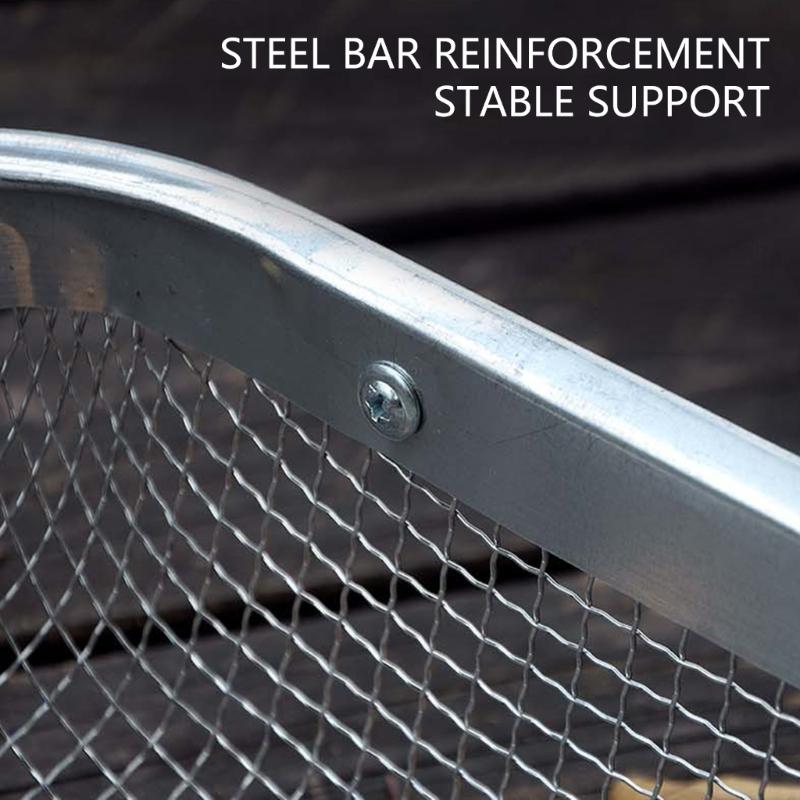 Heavy Duty Soil Sifter Tool Rustproof Stainless Steel Construction Sieve Shovel For Efficient Gardening And Farm Use