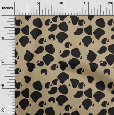 Cotton Flex Light Brown Fabric Animal Skin Sewing Craft Projects Fabric Prints By Yard 40 Inch