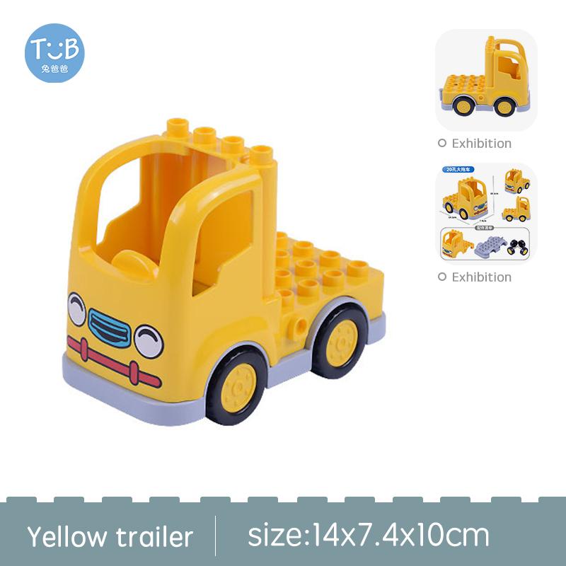 Big Size Building Blocks Sports Car Bus Jeep Truck Accessories Bricks Compatible with Duplos Children DIY Parts Kids Toys Gift