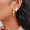 Drip Oil with Diamonds, Eye Love, Water Drop Silver Needle Earrings, Stud Earrings, Niche Earrings.