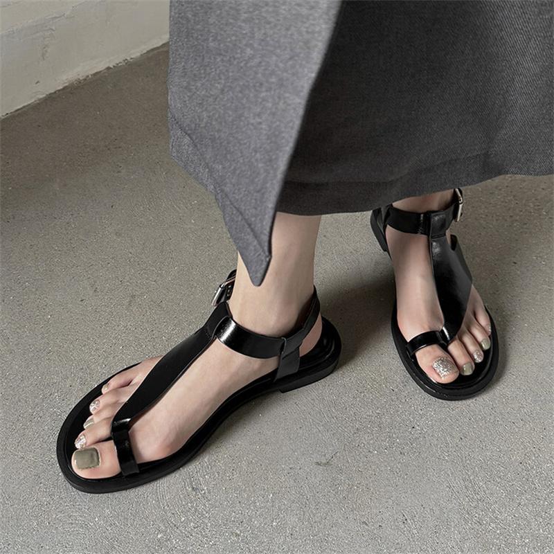 Fashion 2025 New Summer Women Modern Flat Sandals Gladiator Shoes for Women Pinch Toe Flat Heels Ladies Shoes Fashion Flats