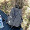 Schoolbag Empty Atmosphere Black and White Plaid Textured Backpack Student Party Qingxu Aesthetics Daily Commuter Versatile Backpack