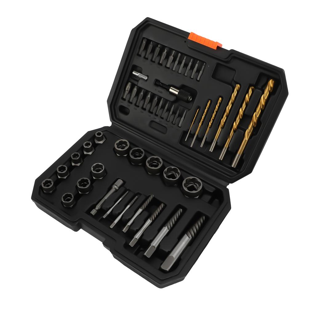 48 Pcs Screw Extractor Drill Bit Set with Left Hand Drill Bit Easy Out Broken Bolt Extractor Kit