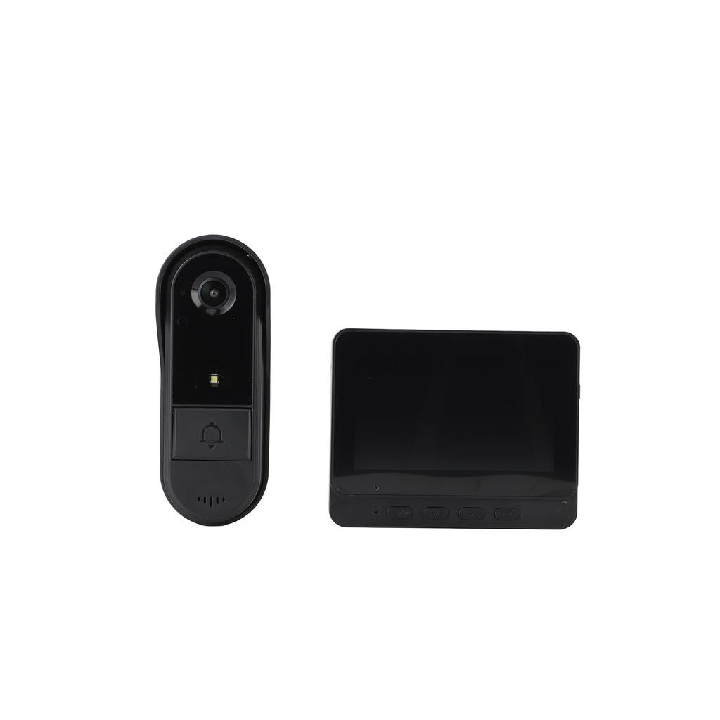Wireless Video Doorbell System 4.3 Inch IPS Screen Video Door Phone IP65 Water Resistant Wide Angle