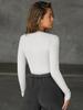 Herbst 2025 Y2K Tief V-Ausschnitt Cutout Sexy Slim Fit Langarm Strickpullover