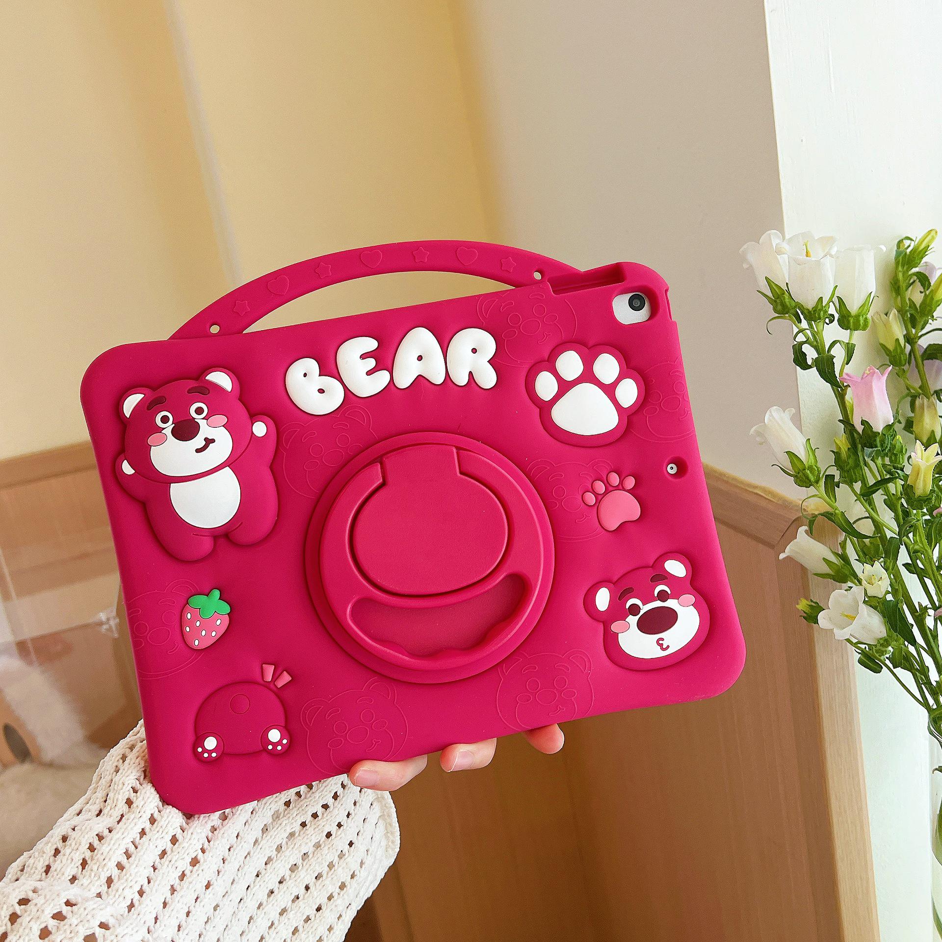 

Противоударный мультяшный чехол для телефона разных брендов с вращающимся дизайном медведя iPad Mini 6th-7th (8.3in) 220g