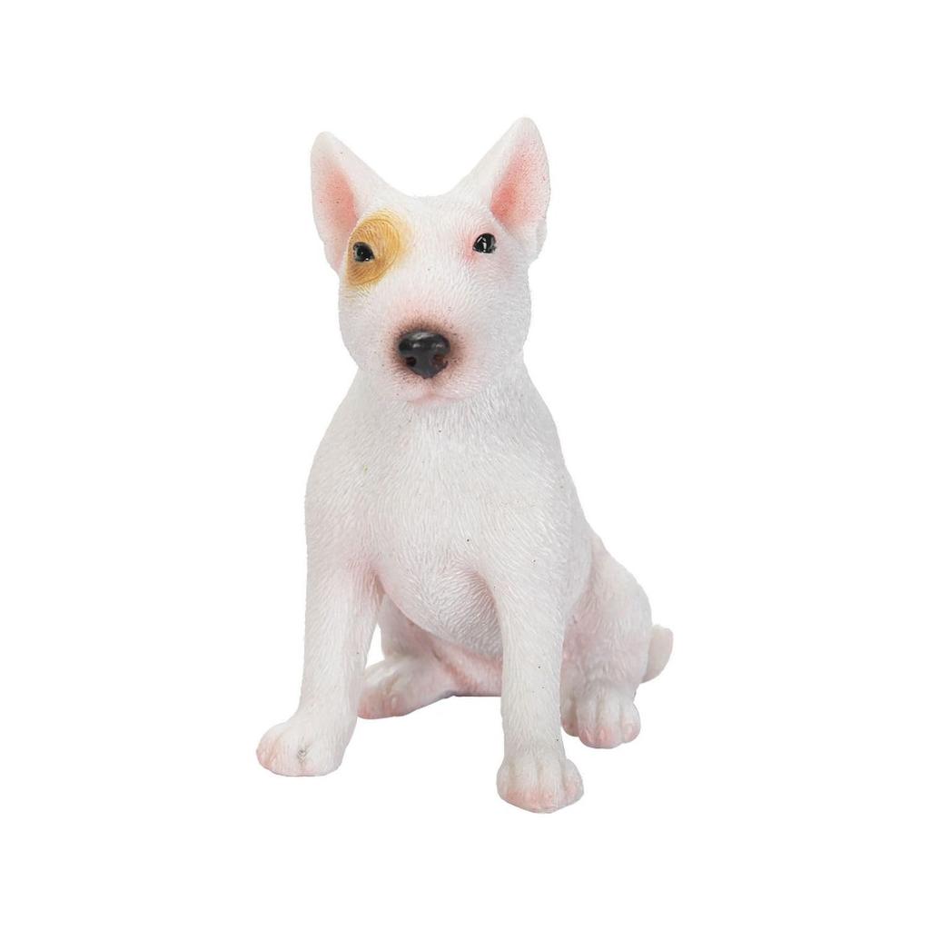 Ubia Waiting Bull Terrier x x Doll Figurine Ornament Animal Garden Decoration Dog H23146 5.5 3.5 6.5cm
