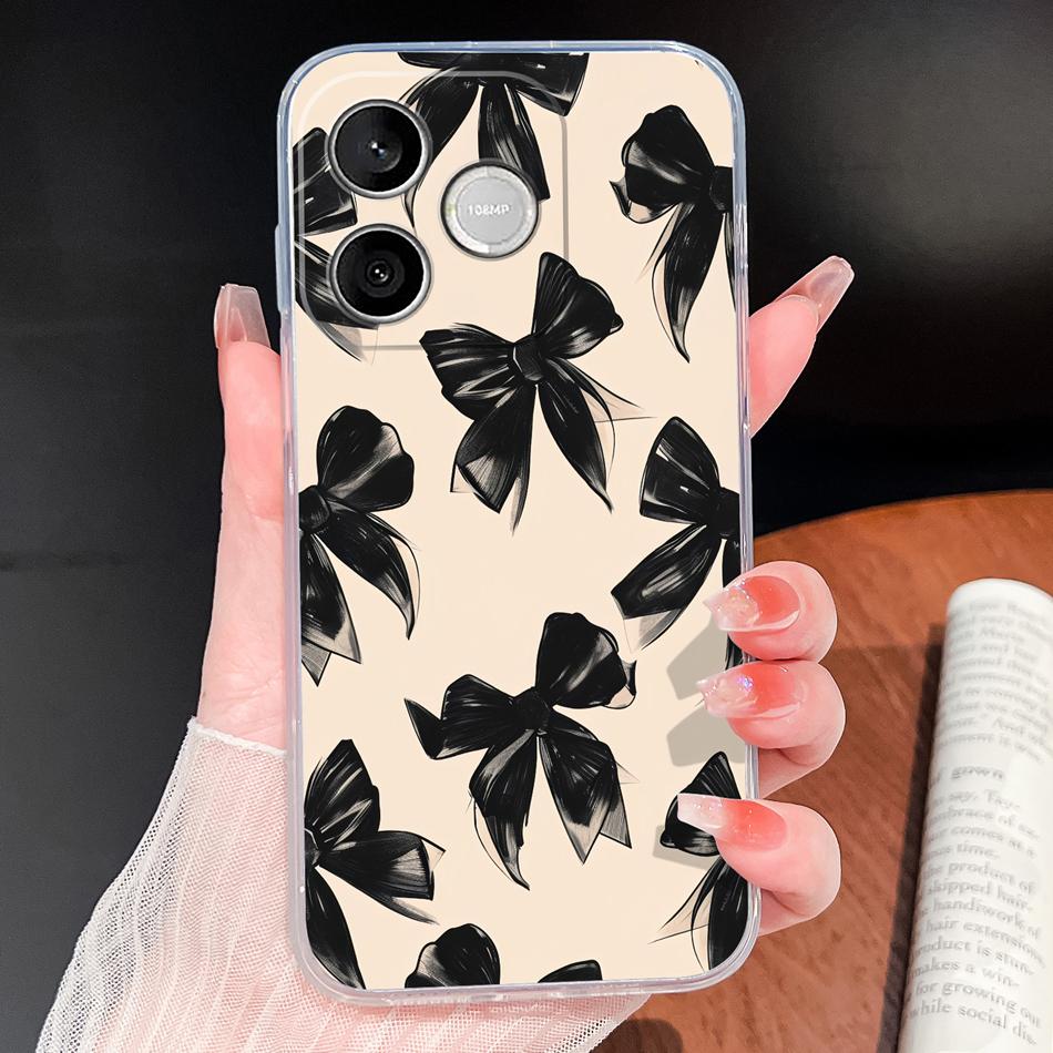 Phone Case For Honor 600 Lite 500 Smart 5G Cute Fish Bubble Phone Cover Soft Transparent Silicone Anti Slip Lightweight Funda
