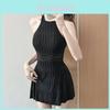 Elegant Swimsuit Women One Piece Tummy Control Polyester Waterproof Summer Beachwear For Vacation