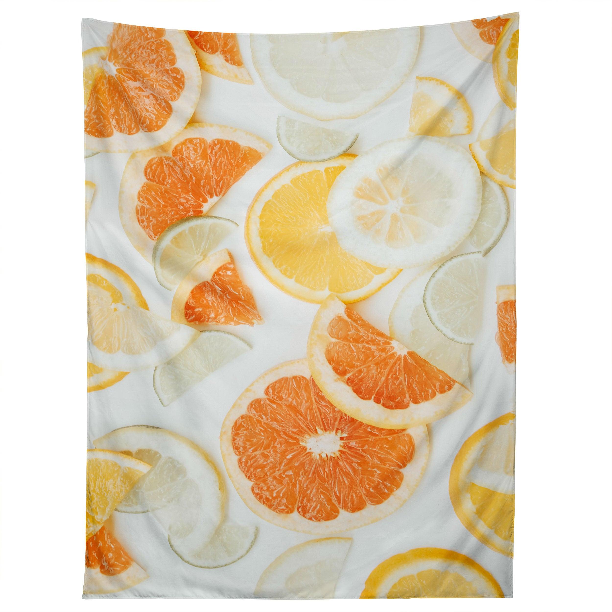 CITRUS ORANGE TWIST tapestry 75x100
