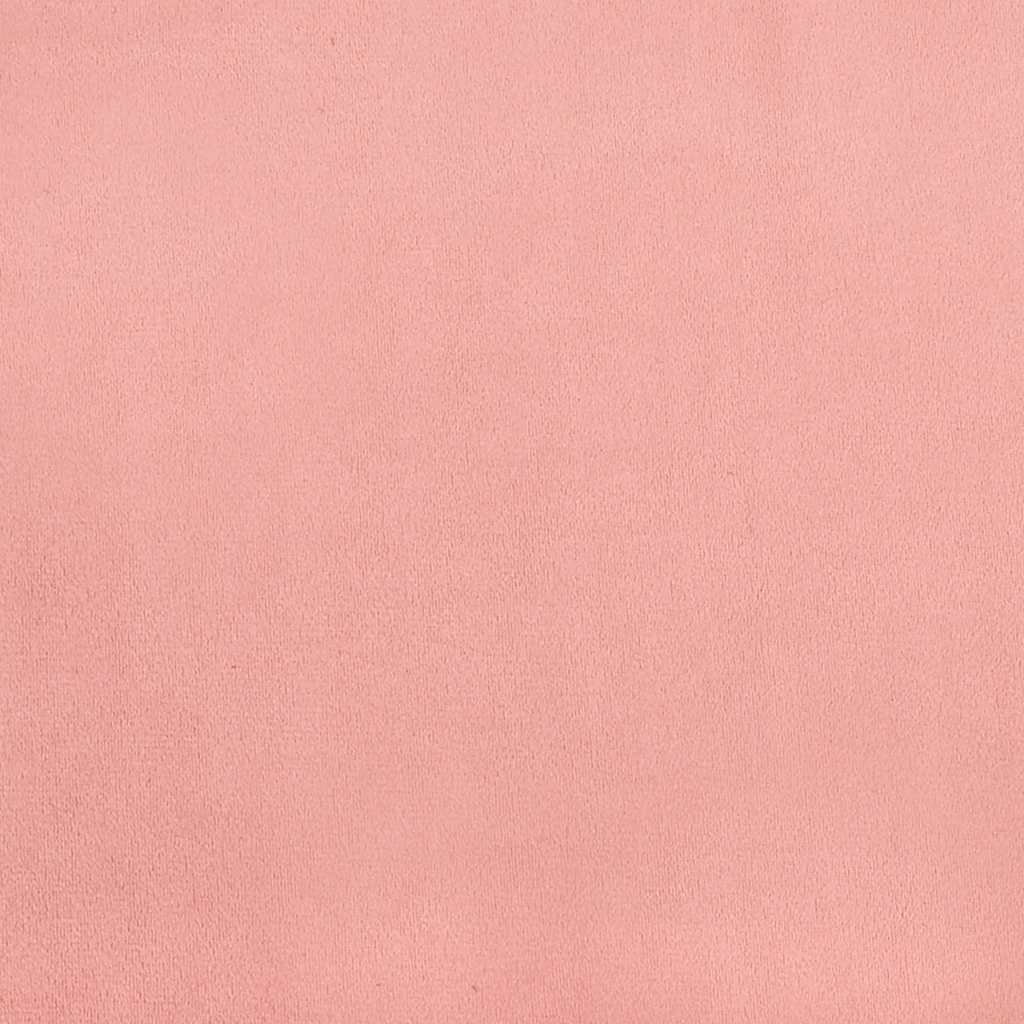 Box Spring Bed with Mattress Pink 120 x 190 cm Velvet