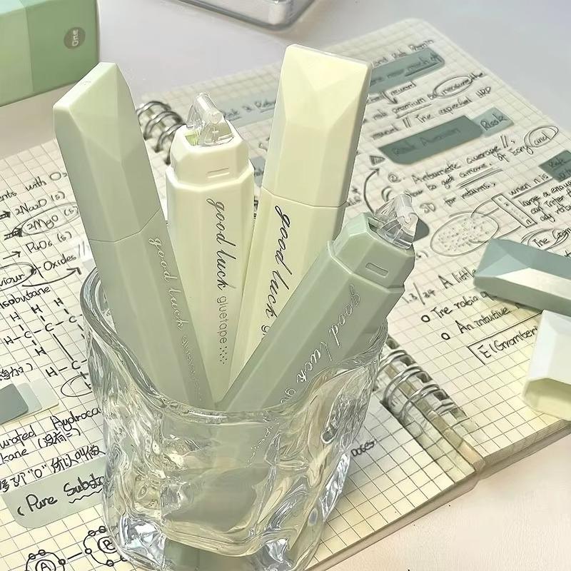4pcs/set Simplicity Gradient Color Glue Tape for Kids DIY Decor Paste Scrapbook Journal Paper Tape Transparent Double Sided Tape
