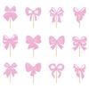 Bow Birthday Creative Sparkling Paper Flag Cake Decoration Plugin Props Party