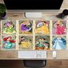 Disney Princesses Art Large Gaming Mouse Pad Nonslip Rubber Base Waterproof Desk Mat For Office Pc Laptop