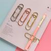 Multifunctional Metal Heart Shaped Clip Bookmark Pen Holder Stationery Notebook Accessory Fixing Base Clip Bookmark Hanger