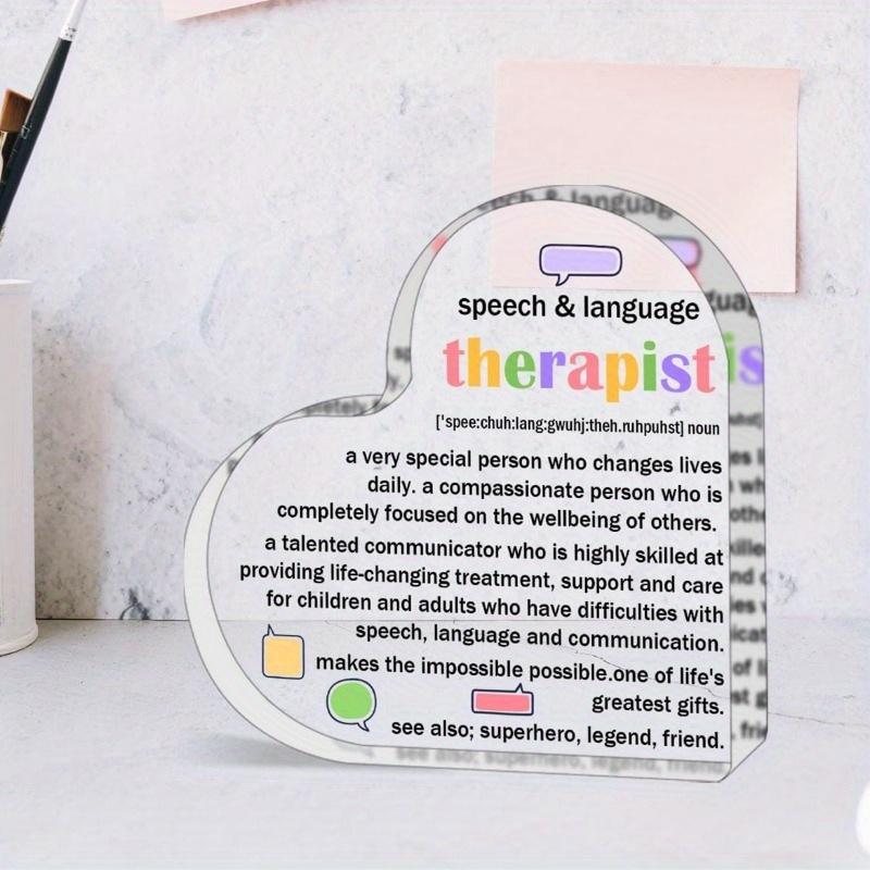 Motivational Heart Acrylic Gift - Inspirational Speech Therapist Present with Photography Utility