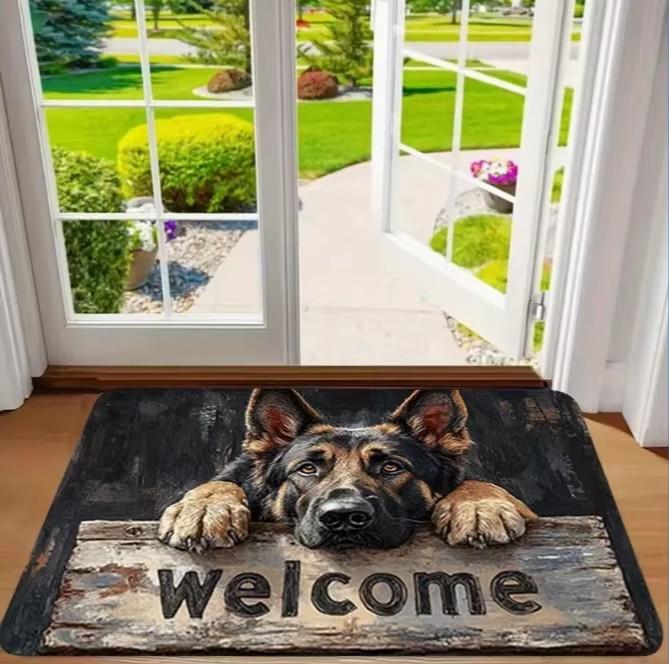 

Realistic Puppy Welcome Mat - Cute Puppy Dog with Non-Slip Backing, Soft Floor for Entrance, Bathroom, Bedroom Pet-Themed Decor 40x60cm