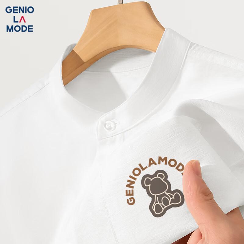 Мужская повседневная рубашка с коротким рукавом GENIOLAMODE L