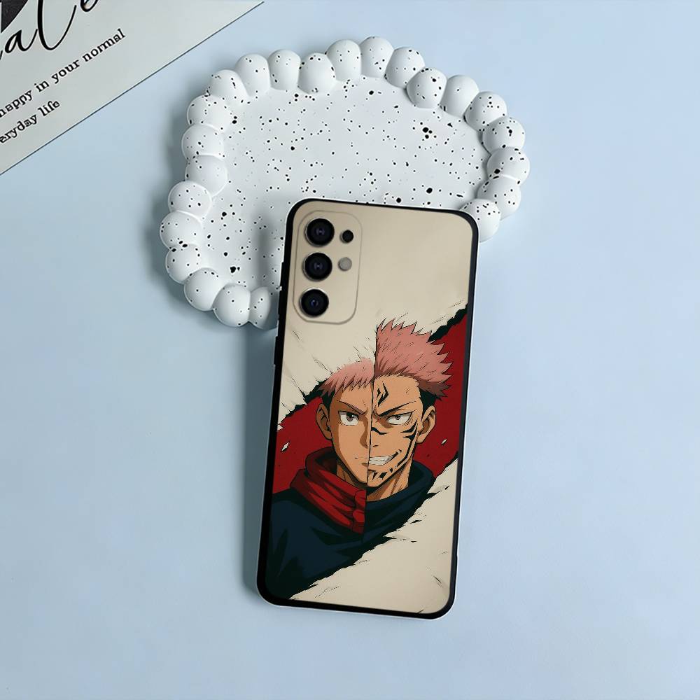 Anime main characters-Yuji Itadori Black Soft Silicone Phone Case for Samsung S25, S24, S21, S22, S23, S30, Ultra, S20, FE, Lite