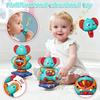 Blue elephant gyro toy with a huge suction cup that can rotate 360 degrees, promoting parent-child interaction