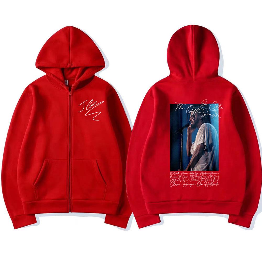 Music Album Printed Zipper Sweatshirt Men's and Women's Wool Zipper Hoodie Men's Hip Hop Street Style Hoodie Coat