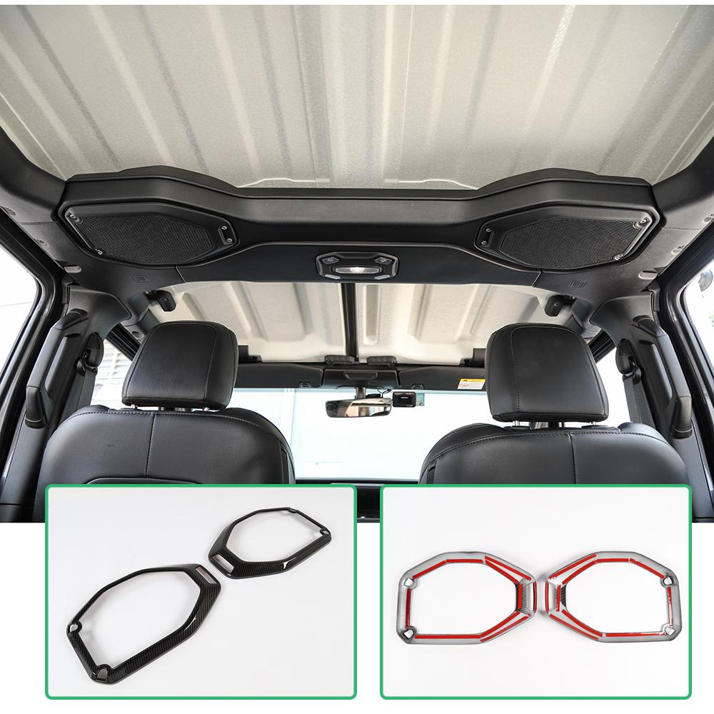  ABS Roof Horn Decorative Ring Decoration Protective Cover Sticker Fit For Jeep Wrangler JL For JT Gladiator 2018-2023 Interior Accessories